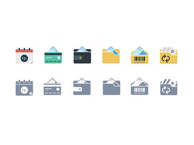 Internet Bank Transaction Services Icons bank flat flat design illustration internet banking iran money ui vector