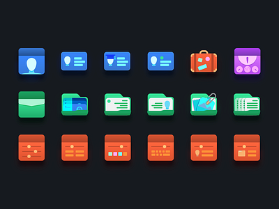 Icons Set Designs For Software app design flat icon illustration iran muslim software ui vector