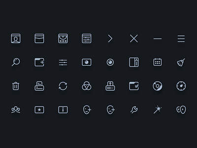 Linear Icons Set Designs For Software