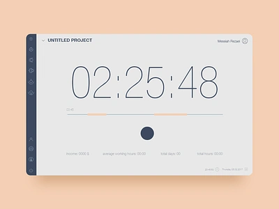 Time Tracking Desktop Software UI app design iran muslim software time time tracker ui user experience user interface uwp