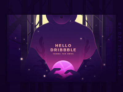 Hello Dribbble - 03/09/2018 at 02:04 AM 插画