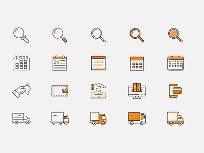 Dribble Icon Sets flat icons illustrations