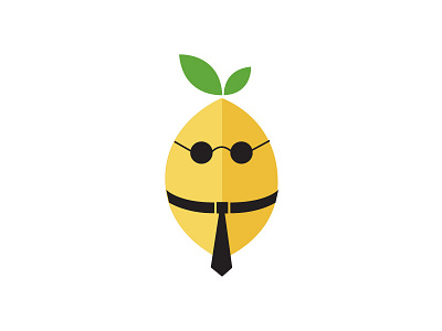 James Lemon fruit icon illustration illustrator lemon spy sunglasses tie vector