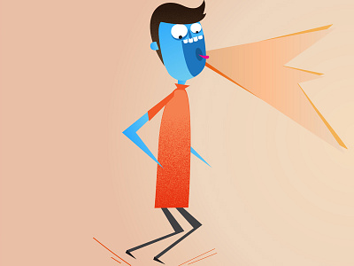 Angry blue boy angry blue boy crazy illustration illustrator jumping loud mad scream shout vector