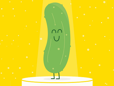 Happy Pickle flat happy illustration illustrator pickle podium snow vector win