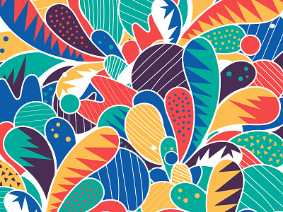 Pattern exploration explosion flat graphic jungle natural nature organic pattern shapes vector