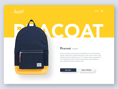 Single product dailyui herschell peacot product