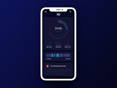 Statistics dailyui sleep stats xiaomi band