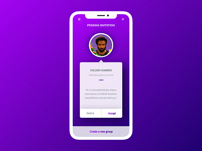 Pending Invitation childish gambino dailyui donald glover invitation pending