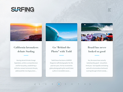 Pagination Screen dailyui surfing