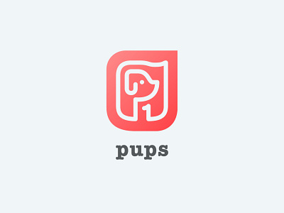 Pups dog logo pups thirtylogoschallenge