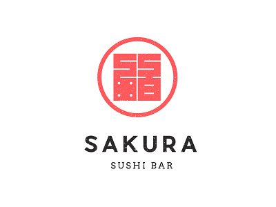 Sakura Sushi Bar logo sakura sushi thirtylogoschallenge