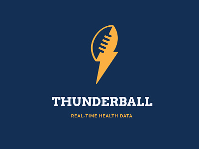 Thunderball ball football logo nfl thirtylogochallenge thunder
