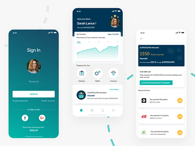 Investments and Rewards App adobexd investmentapp mobile app design rewardsapp ui ux