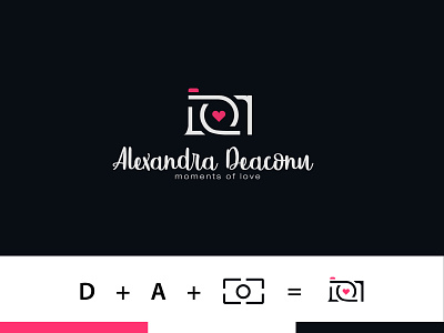 Alexandra Deaconu photography camera logo design graphic design logo logo concept logo construction logo design logo mark logodesign photography logo