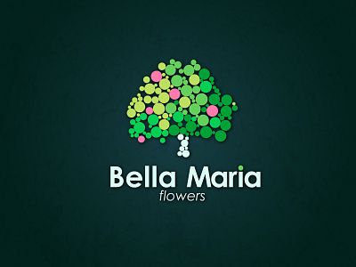 Bella Maria Flowers Jpg graphic design green logo logo art logo design logo mark newlogo