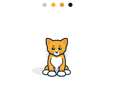 Cute kitty cat cute flatdesign illustration kitty logo logonew mascot simple vector