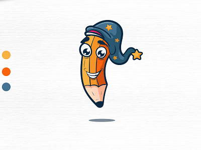 Wizard Pencil cute illustration logo logo design logo mark logodesign mascot mascot character mascot logo pencil small mascot wizard