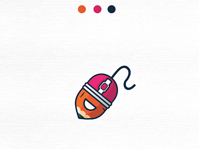 Mouse Pencil cute illustration illustrator illustrator art logo logo design logo mark logodesign mascot mouse pencil simple mascot