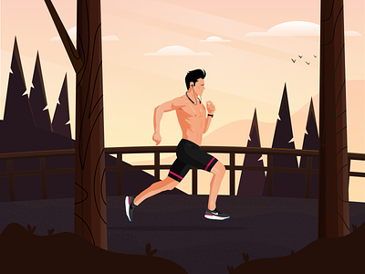 Running Illustration🏃🌄🏞️ althlete illustration marathon natureart run run cycle runner running running man running shoes sports travel