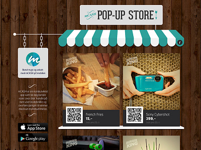 mCASH Pop-Up Store app iconography icons illustrations mcash payments store website