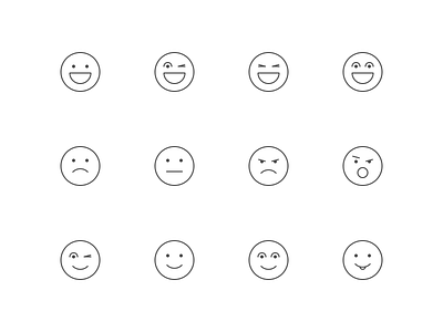 mCASH Smiley Icon Suite – Part 1 app iconography icons mcash payments set symbol website