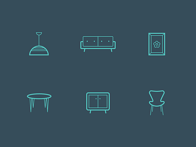 Furniture Icons iconography icons metrics set symbol