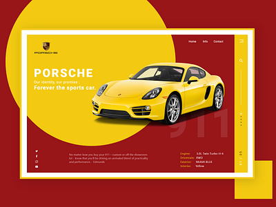 Porsche website design adobe xd branding car design german photoshop porsche sports ui ux design web website