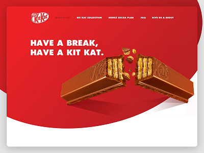 Kitkat Homepage - Thirty UI #1 daily project homepage product sketchapp thirty ui challenge ui user experience user interface web web design