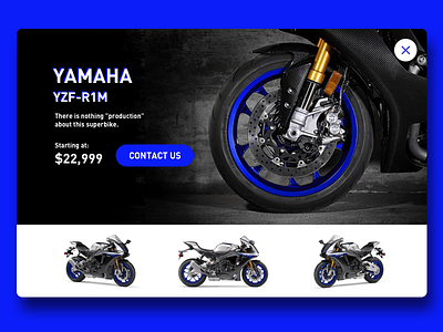 Yamaha Product Card - Thirty UI #2 daily project homepage product sketchapp thirty ui challenge ui user experience user interface web web design