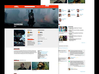 Rotten Tomatoes Movie Page - Thirty UI #5 movie page redesign concept rotten tomatoes thirty ui challenge thirtyui website builder website redesign