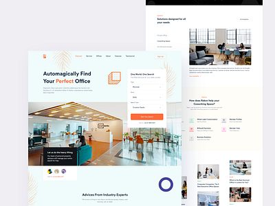 WorkSpace Landing Page article blog clean minimal white homepage landingpage modern office realestate smooth template typography ui ux video web webdesign white workspace