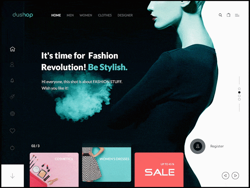 DuShop Concept animation black carousel foundation gif marketplace product smooth transition ui ux white