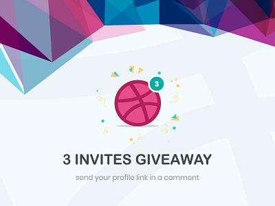 3 Dribbble Invites draft dribbble follow invitations invite member new pink player pro profile three