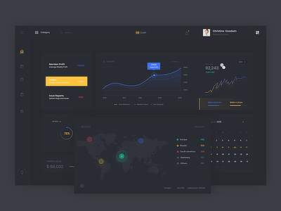 Night Release bitcoin usd price black animate cryptocurrency cd white chart circle calender progress dashboard dashboard web app designe illustration rate blue yellow night notification admin search product ui design ux