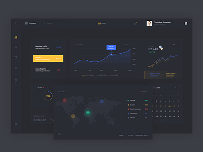 Night Release bitcoin usd price black animate cryptocurrency cd white chart circle calender progress dashboard dashboard web app designe illustration rate blue yellow night notification admin search product ui design ux