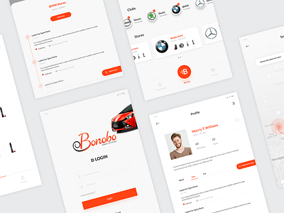 Bonobo 💨 • smart on road app application desktop app audi car colors attachment graph layout mobile product profile typography shop login signup sketch ios iphone statistic clean minimal user ui freebie ux web website white android customer