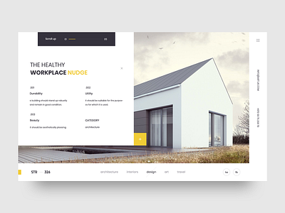 SRT - 326 architecture color design explore homepage landingpage product typography ui ux web webdesign white workplace