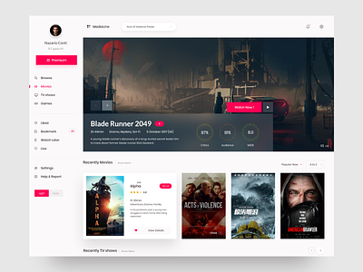 UI Light Release. 2018 account buy user action film video anime category clean dark color desktop app games layout layout design gradient netflix online progress imdb smooth tv shaws ui ux watch us youtube play white