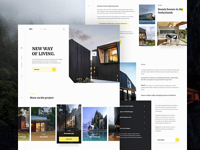 NEO. architecture blog book chapter clean color design header homepage landing landingpage minimal neo section template typography ui ux web white
