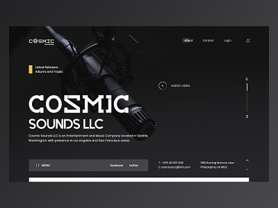 Cosmic. LLC Layout clean minimal white color customer user ui design homepage logo modern page product slider smooth template typography ui ux web webdesign webpage white