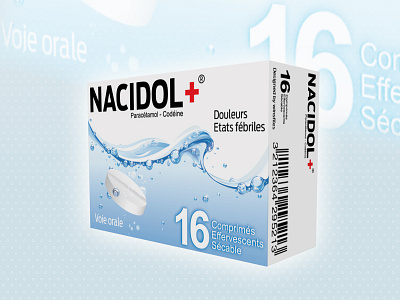 Nacidol Paracetamol // Tablet Box 3d 3d visualization design illustrator packagingdesign photoshop print design winsfiles