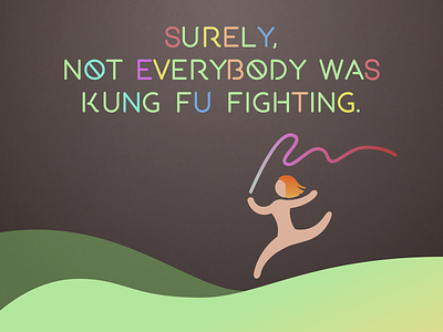 Naw Kung Fu design illustration typography vector