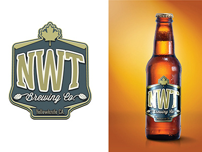 Nwt beer label logo retro
