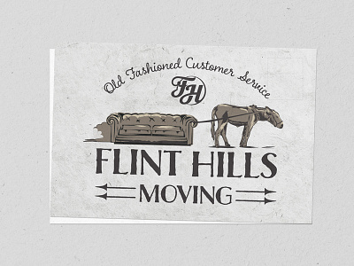 Flint Hills donkey drawing home furnishing moving pulling sofa
