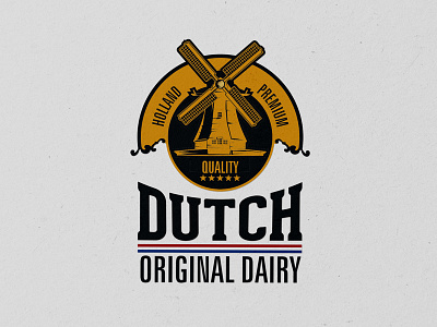 Dutch Dairy dutch holland retro windmill