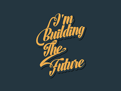 I M Building customed lettering t shirt