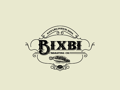 Bixby coffee hand drawn roasting vintage