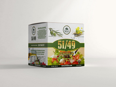 51/49 Olive and canola oil box canola industry oil olive packaging premium