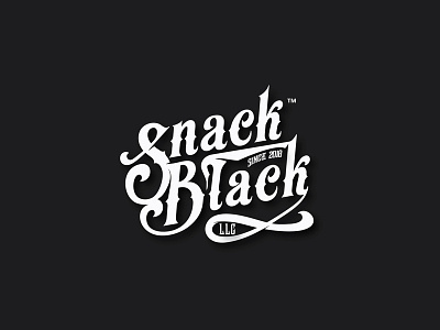 Snack Black Llc custom font food. popcorn